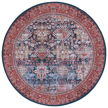 Safavieh Tucson 6'-0" x 6'-0" Rug in Navy / Rust