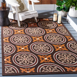 Safavieh Veranda 5'-3" x 7'-7" Rug in Chocolate / Terracotta