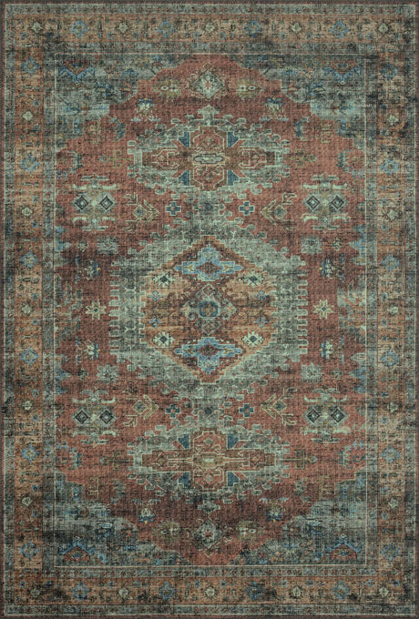 Loloi Skye Sky-07 Terracotta/Sky Rugs - main flat