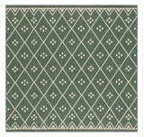 Safavieh Courtyard 6'-7" x 6'-7" Rug in Dark Green / Beige