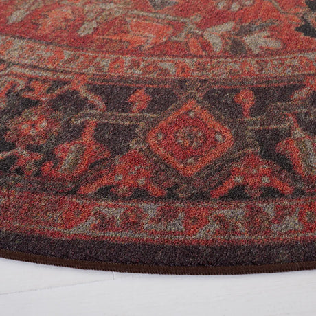 Safavieh Journey 5'-0" x 5'-0" Rug in Navy / Red