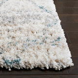 Safavieh Fontana Shag  800 4'-0" x 6'-0" Rug in Turquoise / Ivory
