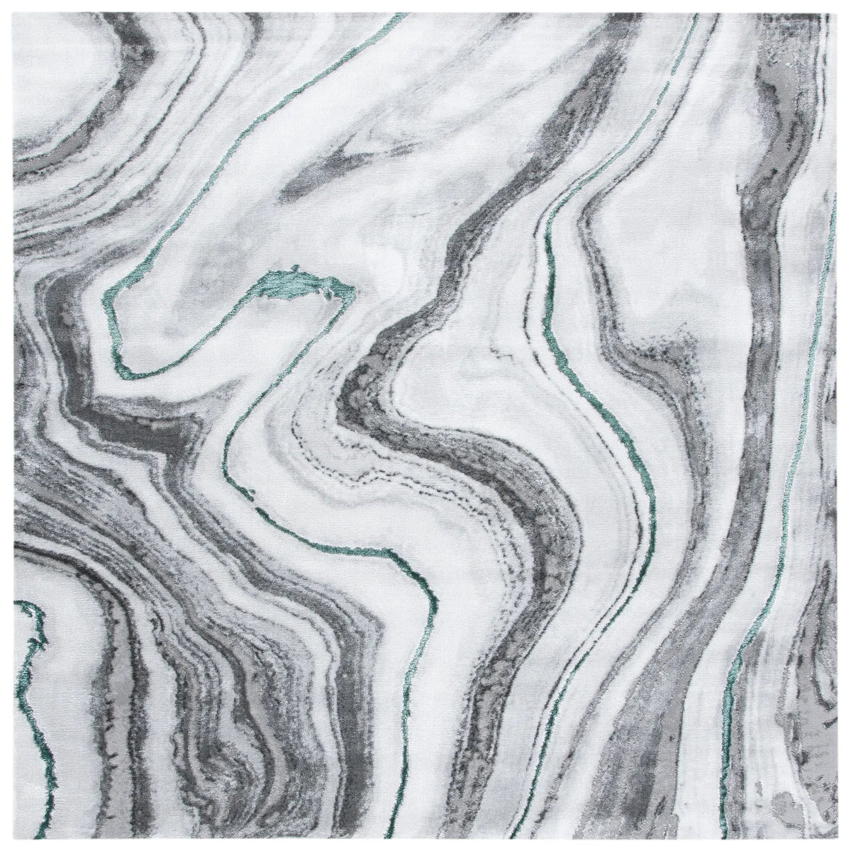 Safavieh Craft 6'-7" x 6'-7" Rug in Grey / Green