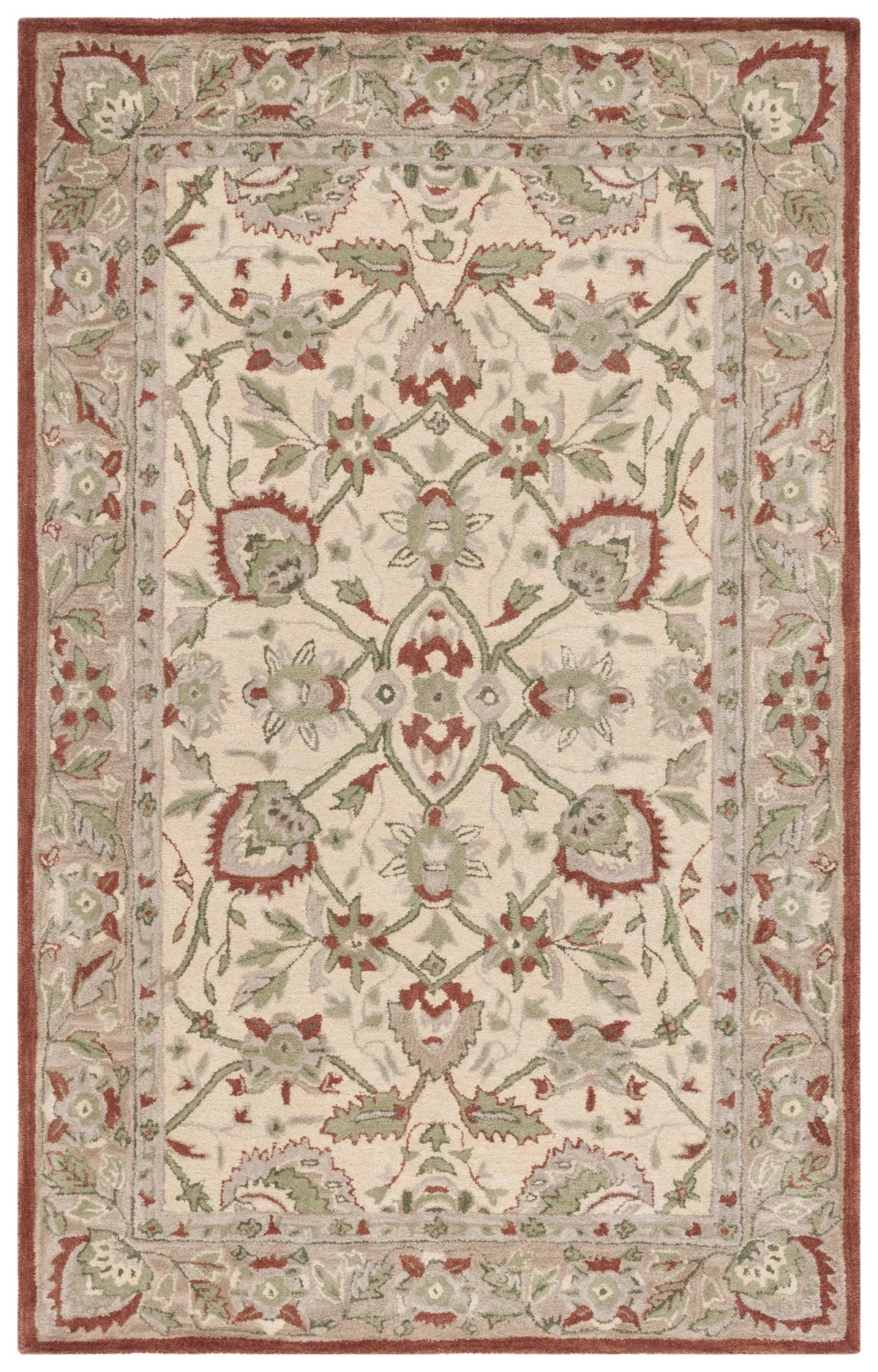Safavieh Antiquity 4'-0" x 6'-0" Rug in Rust / Ivory
