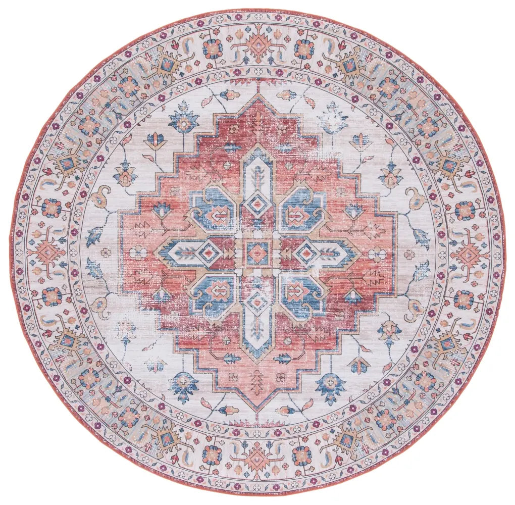 Safavieh Tucson 6'-0" x 6'-0" Rug in Beige / Blue