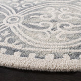 Safavieh Dip Dye 7'-0" x 7'-0" Rug in Silver / Ivory