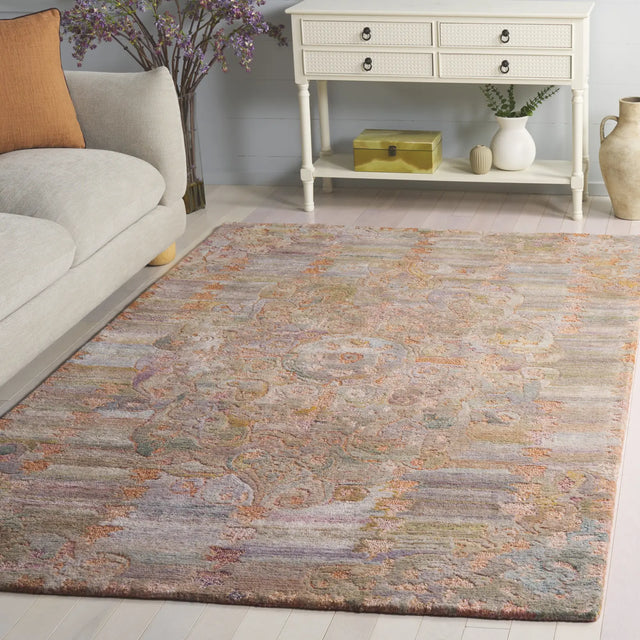 Safavieh Marquee 4'-0" x 6'-0" Rug in Rust / Green