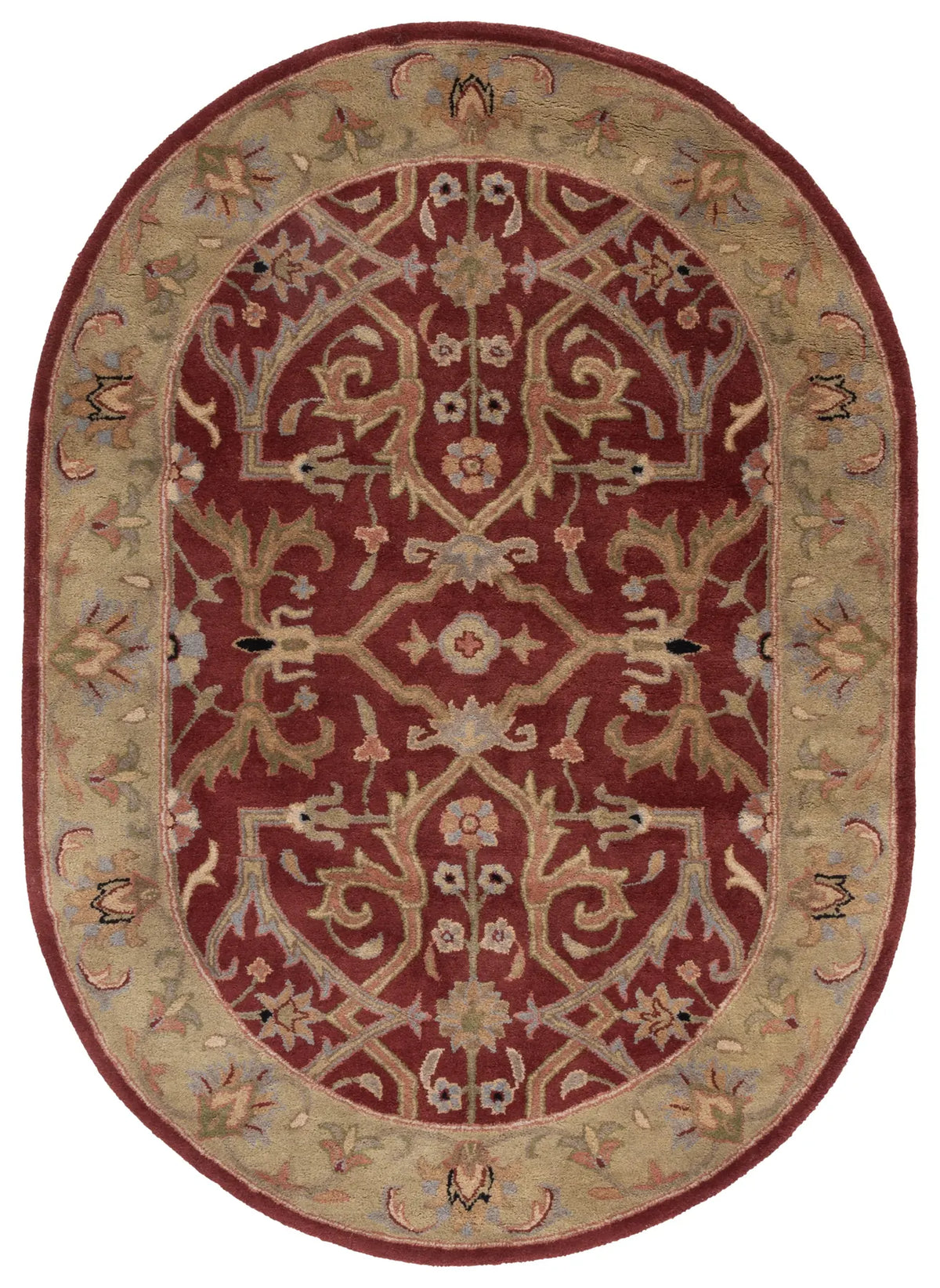 Safavieh Heritage 4'-6" x 6'-6" Rug in Red / Gold