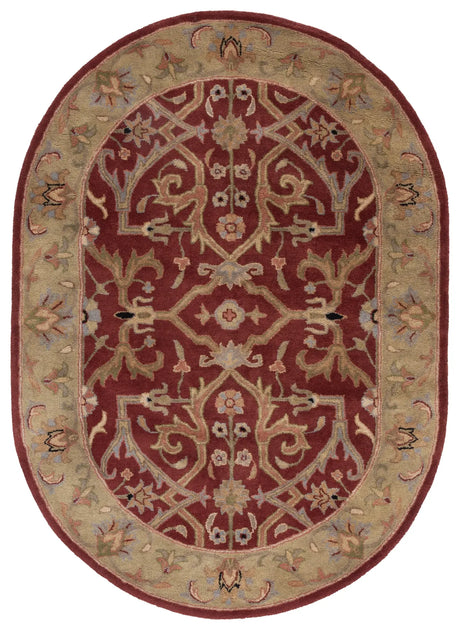 Safavieh Heritage 4'-6" x 6'-6" Rug in Red / Gold
