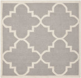 Safavieh Dhurries 6'-0" x 6'-0" Rug in Dark Grey / Ivory