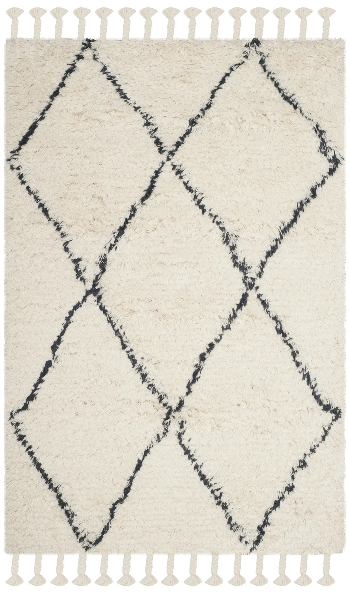 Safavieh Casablanca 4'-0" x 6'-0" Rug in Ivory / Grey