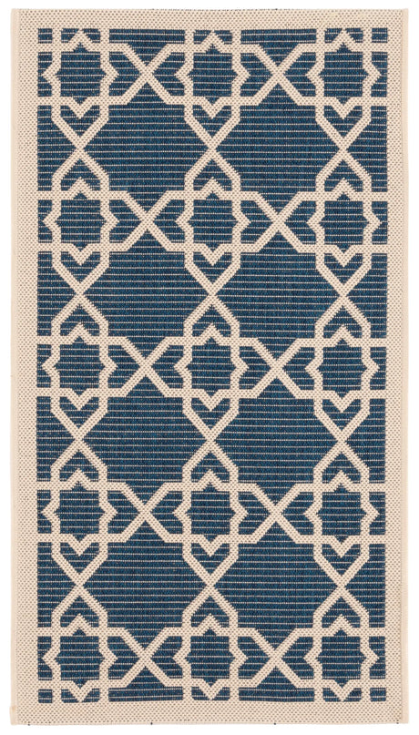 Safavieh Courtyard 2'-0" x 3'-7" Rug in Navy / Beige