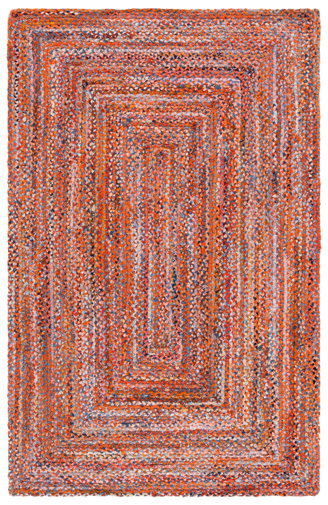 Safavieh Braided 4'-0" x 6'-0" Rug in Orange / Rust
