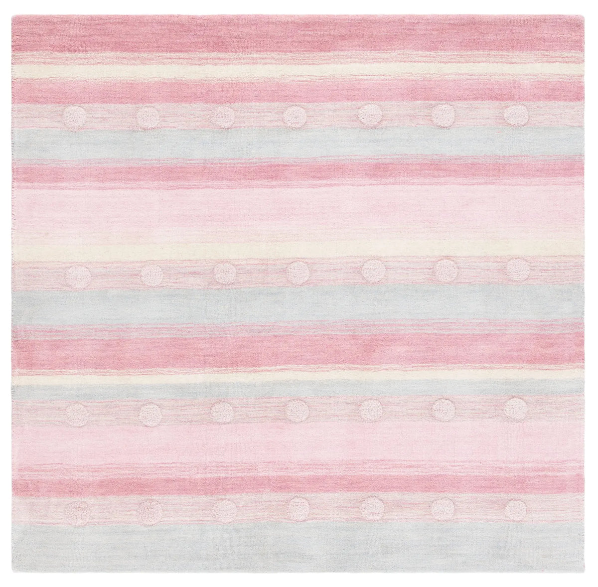 Safavieh Safavieh Kids 5'-0" x 5'-0" Rug in Light Blue / Pink