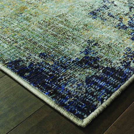 Oriental Weavers Sphinx Evolution 8049B Navy/Blue Rugs - corner detail