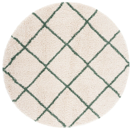 Safavieh Hudson Shag 7'-0" x 7'-0" Rug in Ivory / Green