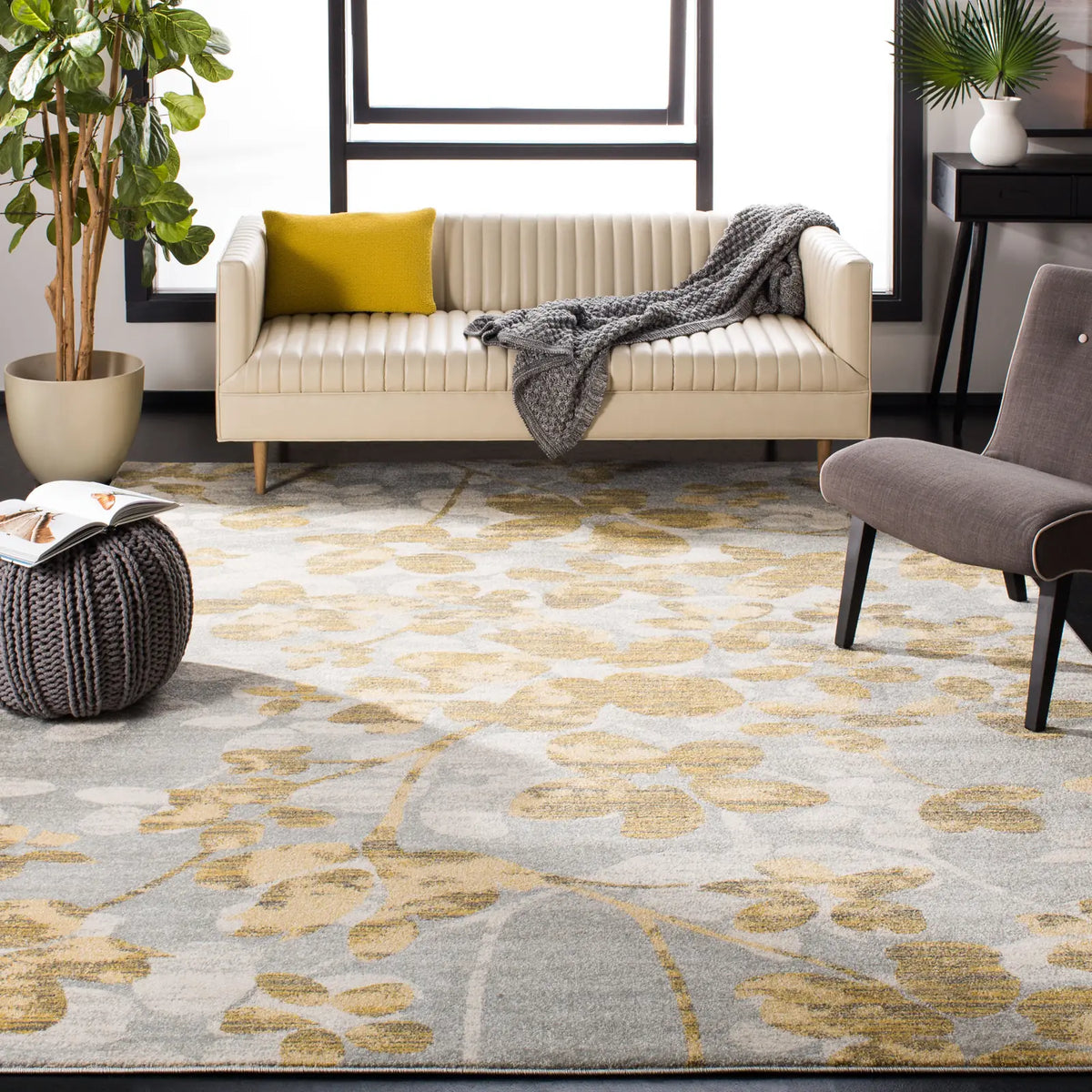 Safavieh Evoke 10'-0" x 14'-0" Rug in Grey / Gold