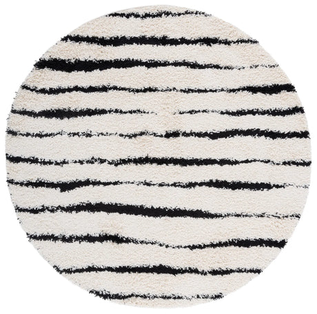 Safavieh Venus Shag 600 6'-7" x 6'-7" Rug in Pink / Ivory
