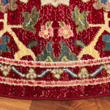 Safavieh Kashan 6'-7" x 6'-7" Rug in Red / Beige