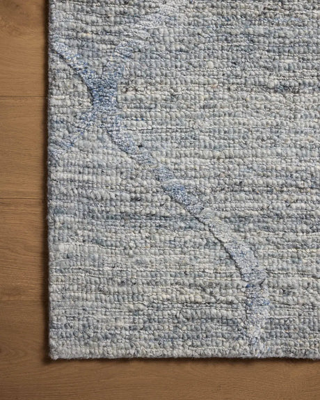 Loloi Cline Cli-01 Sky Rug - corner on wood