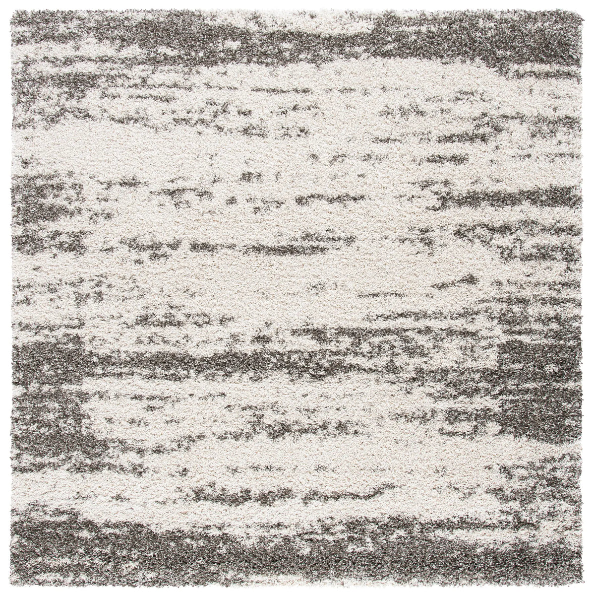 Safavieh Hudson Shag 7'-0" x 7'-0" Rug in Ivory / Grey