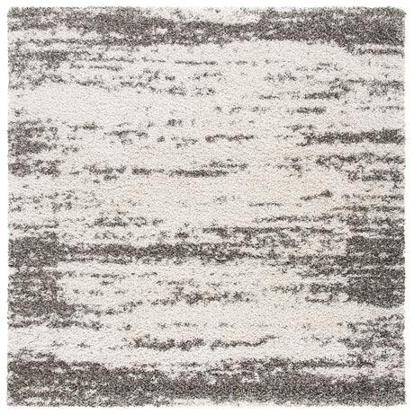 Safavieh Hudson Shag 7'-0" x 7'-0" Rug in Ivory / Grey