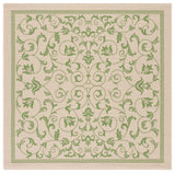 Safavieh Courtyard 6'-7" x 6'-7" Rug in Natural / Olive