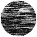 Safavieh Rumi Shag 6'-7" x 6'-7" Rug in Black / Ivory