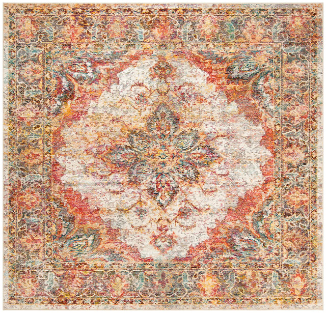 Safavieh Crystal 7'-0" x 7'-0" Rug in Cream / Rose