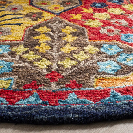 Safavieh Aspen 5'-0" x 5'-0" Rug in Blue / Orange