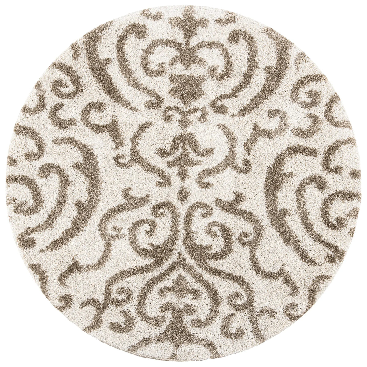 Safavieh Florida Shag 4'-0" x 4'-0" Rug in Cream / Beige