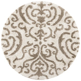 Safavieh Florida Shag 4'-0" x 4'-0" Rug in Cream / Beige