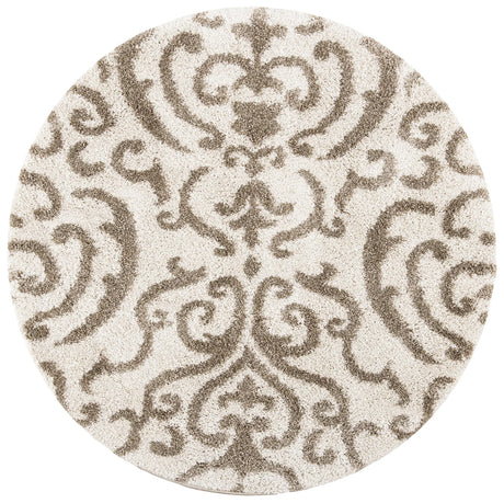 Safavieh Florida Shag 4'-0" x 4'-0" Rug in Cream / Beige