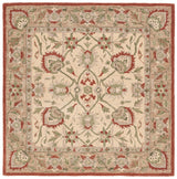 Safavieh Antiquity 6'-0" x 6'-0" Rug in Rust / Ivory
