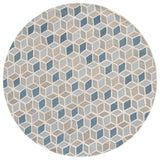 Safavieh Ebony 6'-0" x 6'-0" Rug in Ivory / Blue