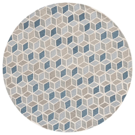 Safavieh Ebony 6'-0" x 6'-0" Rug in Ivory / Blue