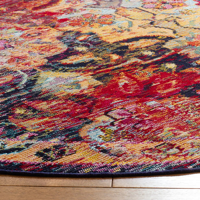 Safavieh Crystal 7'-0" x 7'-0" Rug in Navy / Orange