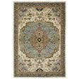 Oriental Weavers Sphinx Andorra 2451B Ivory/Blue Rugs - main flat