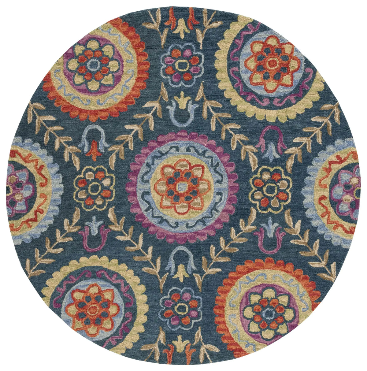 Safavieh Suzani 6'-0" x 6'-0" Rug in Blue / Multi