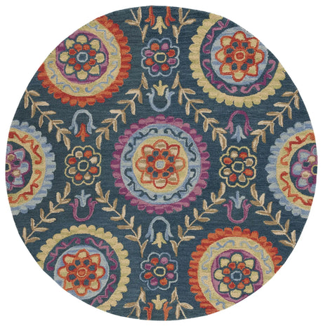 Safavieh Suzani 6'-0" x 6'-0" Rug in Blue / Multi