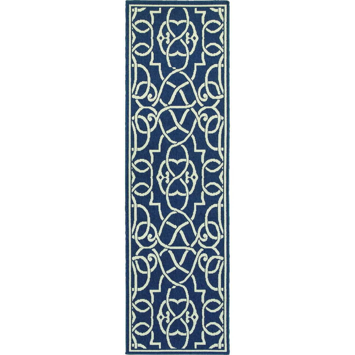 Oriental Weavers Sphinx Meridian 2205B Navy / Ivory Rugs - runner