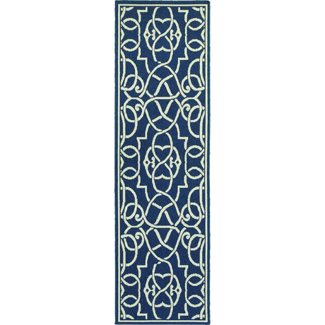 Oriental Weavers Sphinx Meridian 2205B Navy / Ivory Rugs - runner