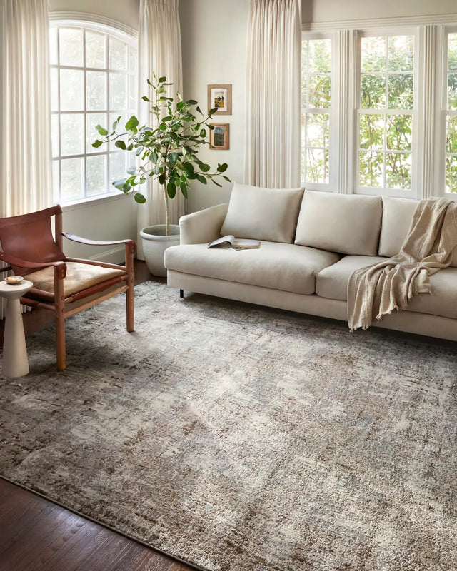 Loloi Austen Aus-01 Natural/Mocha Rugs - room scene 1