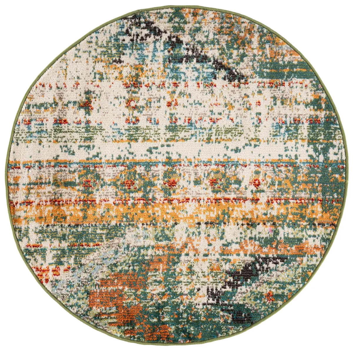 Safavieh Madison 3'-0" x 3'-0" Rug in Green / Orange