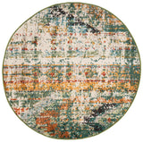 Safavieh Madison 3'-0" x 3'-0" Rug in Green / Orange