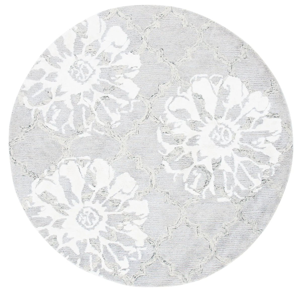 Safavieh Glamour 6'-0" x 6'-0" Rug in Silver / Ivory