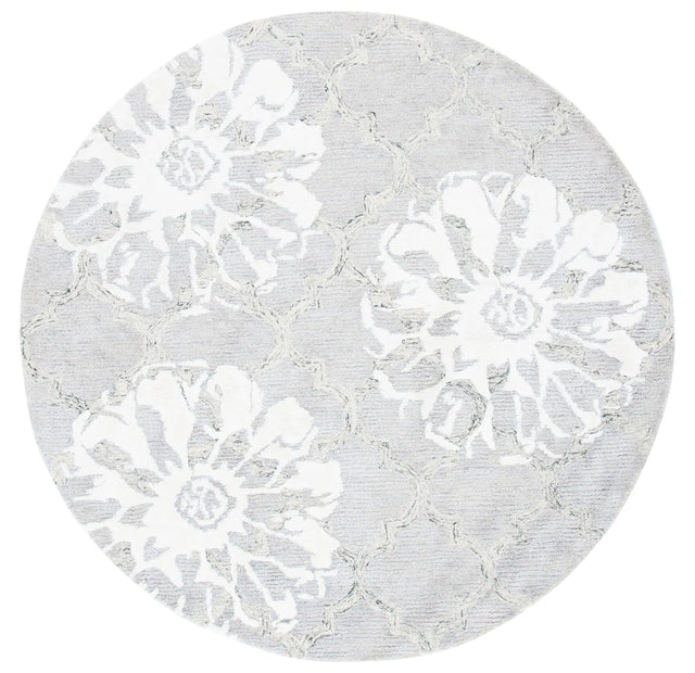 Safavieh Glamour 6'-0" x 6'-0" Rug in Silver / Ivory
