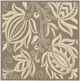 Safavieh Courtyard 6'-7" x 6'-7" Rug in Brown / Natural