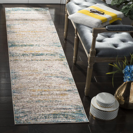 Safavieh Aria 2'-0" x 8'-0" Rug in Blue / Creme
