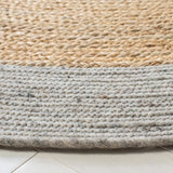 Safavieh Braided 5'-0" x 5'-0" Rug in Silver / Natural